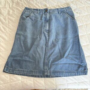 Vintage 90s J. Jill Womens Size 6T Medium Wash Smooth Fit Denim Pencil Skirt